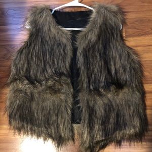 Faux fur vest